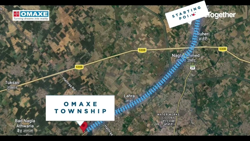Route to Omaxe Hathras, from the developer&rsquo;s film